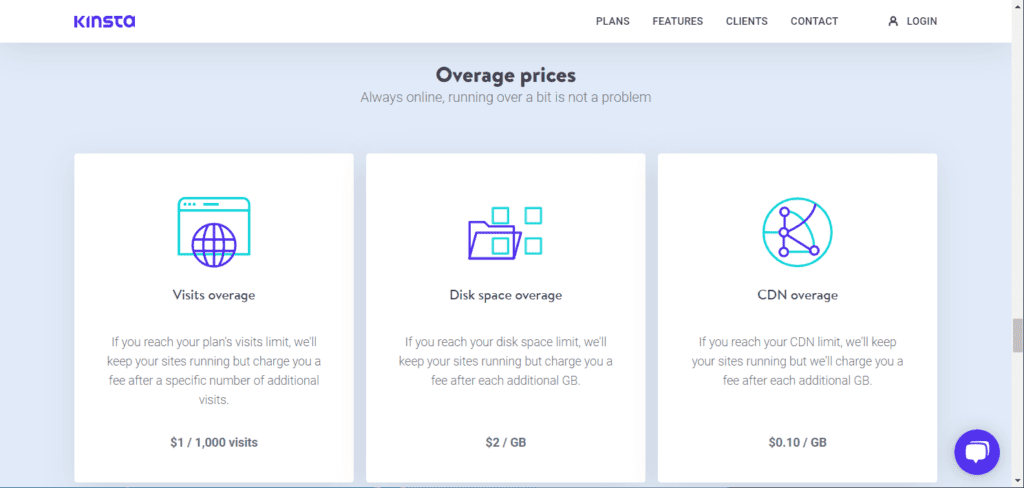 Kinsta vs SiteGround vs Cloudways - Battle of the Giants 7 Kinsta Overage Prices