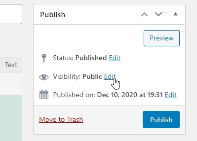 How To Unpublish WordPress Site / Posts / Pages Easily 3 Hide WordPress Post Set Visibility Private Step 1